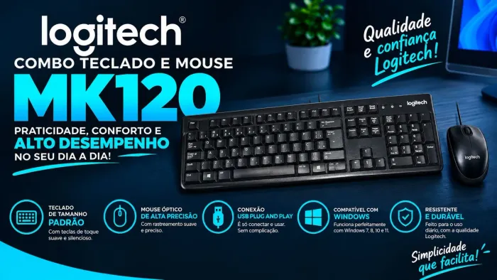 KIT TECLADO MOUSE LOGITECH A VENDA COMPRE O SEU