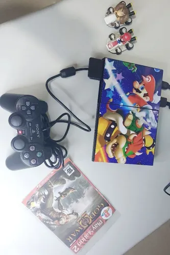 PLAYSTATION 2 LEITOR FUNCIONANDO PERFEITAMENTE - DESBLOQUEADO + CARD e Controle ORIGINAL 