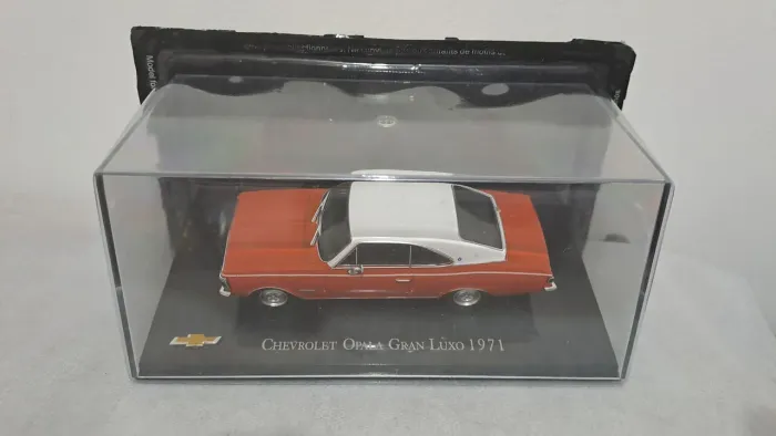 * MT Chevrolet Opala Gran Luxo 1971 Carros Inesquecíveis do Brasil na Caixa Acrílica