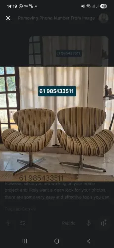 Poltronas giratórias estampadas