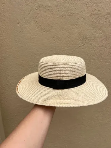 Chapéu de palha feminino - usado