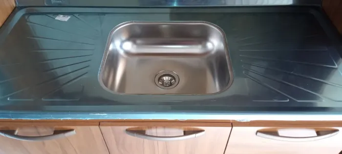 Pia armário de cozinha em aço Inox com válvula - nova / lacrada