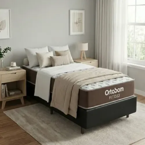 Colchão Solteiro Fit D33 + Base - Entrega Rápida