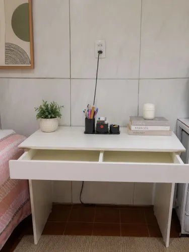 Mesa Small com gavetão white 