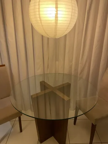 Mesa jantar redonda vidro