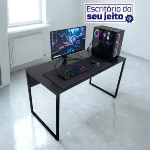 Mesa de Escritório Industrial 1m NOVA Escrivaninha Multiuso para Notebook Computador Birô