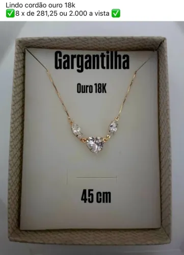 Cordão ouro 18k