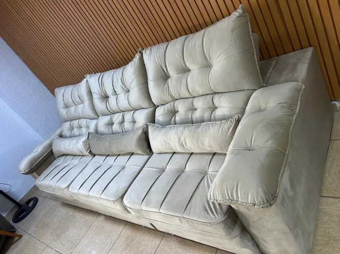Sofá Retrátil e Reclinável 2.90 3 Módulos Molas Pronta Entrega ( Promoção até 30/07 )