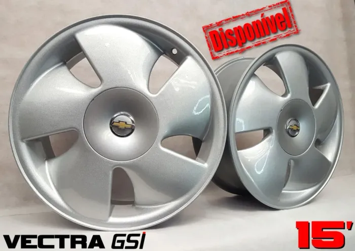 Rodas Chevrolet aro 15 Vectra Gsi Prata 4x100 novas