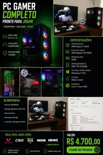 Vendo Pc gamer 