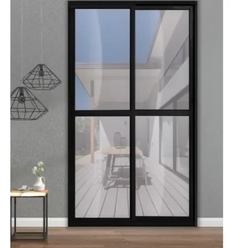 porta de sacada2 folhas linha 20 com trinco cor preto 210x120 pagto na entrega