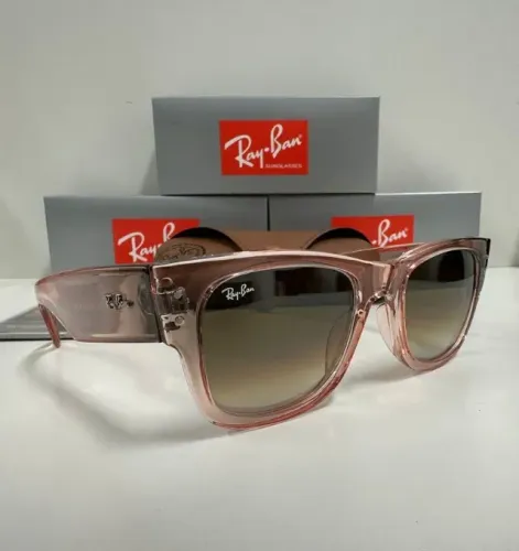 Óculos de sol ray-ban mega wayfarer rose lentes de cristal