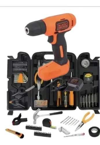 Caixa Ferramenta Completa 129 Pcs + Furadeira Parafusadeira
