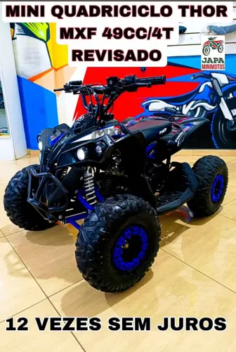 MINI QUADRICICLO THOR MXF 90CC/4T REVISADO EM 12 VEZES SEM JUROS 