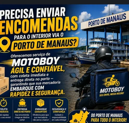 Motoboy, entrega , delivery , porto de Manaus
