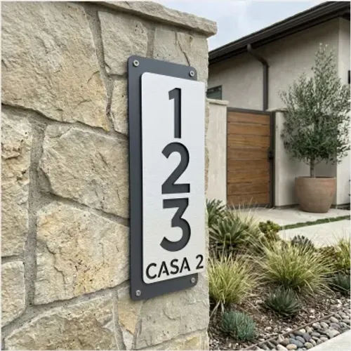 Número Residencial Personalizado 17x33cm Em Placa Acm