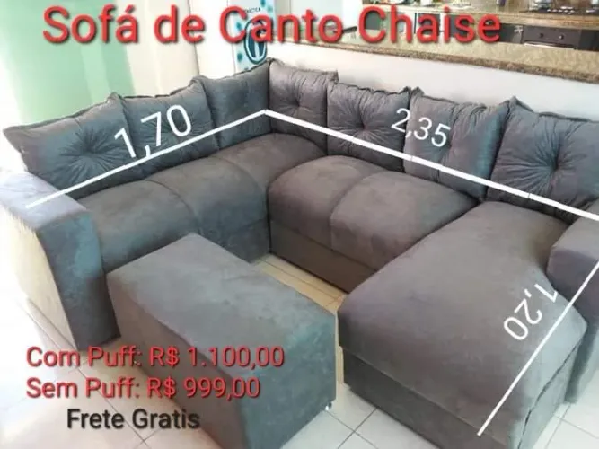 SOFÁ DE CANTO CHAISE