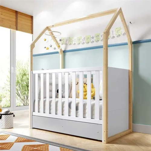 Berço americano Grão de Gente- vira mini cama