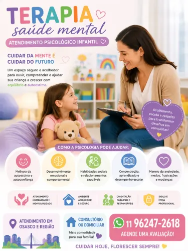 TERAPIA INFANTIL ? CUIDANDO DAS EMOÇÕES COM CARINHO