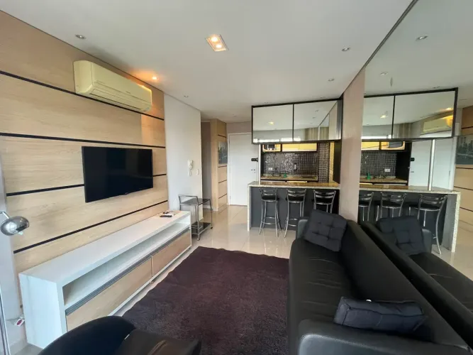 Apartamento 31m², 1 Dorm., Mobiliado, Varanda - condominio Choice Panamby
