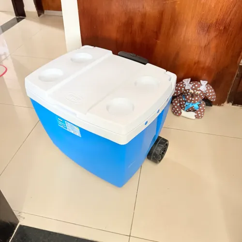 Caixa Termica Mor  42 Litros Azul Com Rodinha - Mor