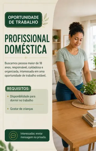 Vaga Doméstica/Feira de Santana- BA