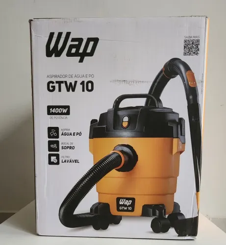 ASPIRADOR WAP 1400W - ÁGUA E PÓ - NOVO/SEM USO - COMPLETO NA CAIXA