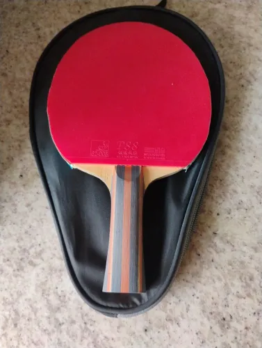 Raquete de tênis de mesa profissional+bolsa de proteção