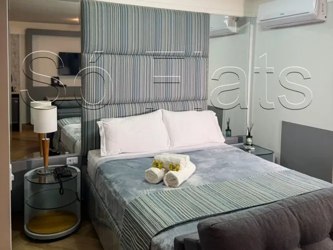 Flat Transamerica Bela Cintra, disponível para venda com 27m², 1 dormitório e 1 vaga
