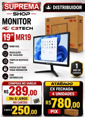 MONITOR 19" TRABALHAMOS COM VAREJO E ATACADO