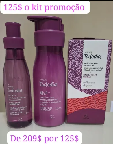 Kit Natura Ameixa e flor de Baunilha