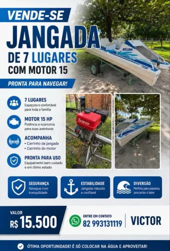 Venda de barco de pesca e lazer
