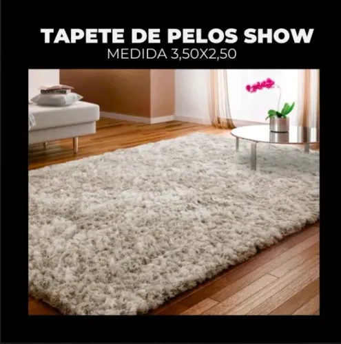 Tapete Shaggy Peludo Grande 3,50x2,50 - Alto Padrão