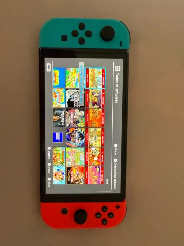 Switch oled desbloqueado 512GB lotado de jogos