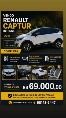 Renault Captur Intense 1.6 16V Flex 5P Aut. 2019