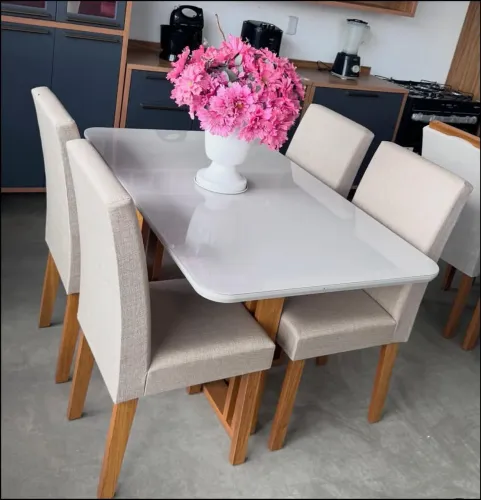 Mesa Cimol Flora 4 Cadeiras 130x80 - Novo e embalado!!