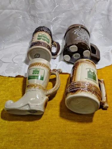 Lote com quatro canecas usadas antigas Embraco