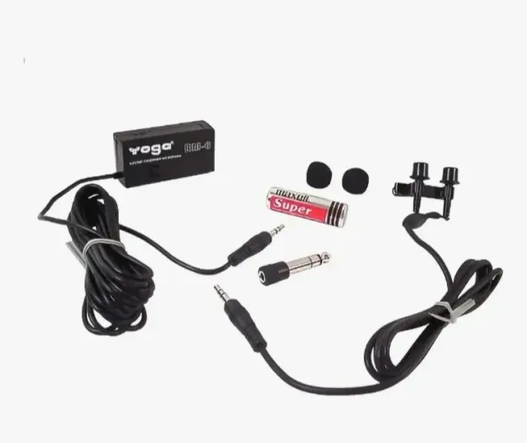 Microfone Lapela Em-6 Stereo Profissional Yoga Em6 Status