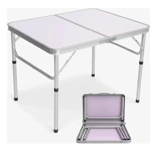 Mesa dobrável de alumínio 90x60cm nova
