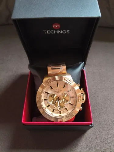 Vende-se esse relógio da marca TECHNOS original todo em aço 1 ano de garantia. 
