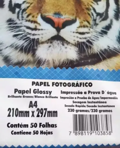 3 pacotes de papel fotográfico A4 230 gramas