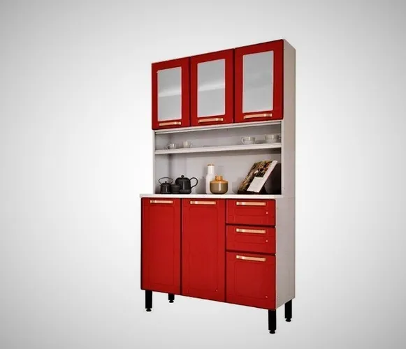 Cozinha Aço Triplo Vermelho Até 12x - Frete Grátis