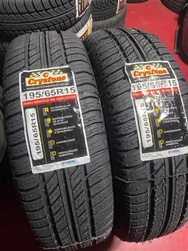 Pneu remolde Crystone 195/65/15 (melhor remolde do Brasil)