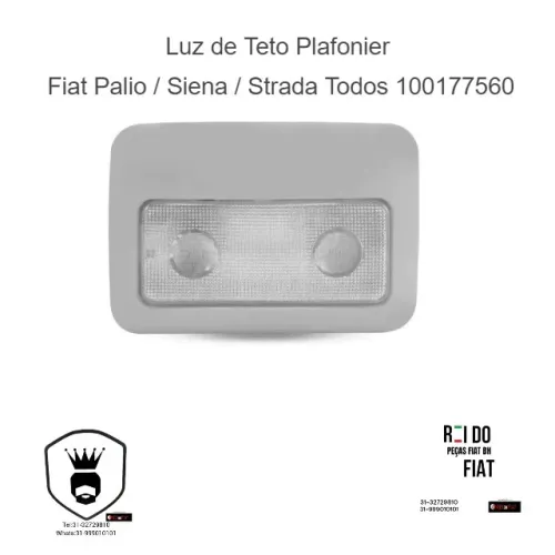 Luz de teto plafonier fiat Palio Siena e Strada 100177560