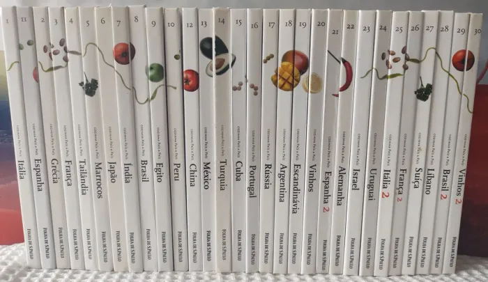 Coleção de livros de culinária internacional - 30 volumes
