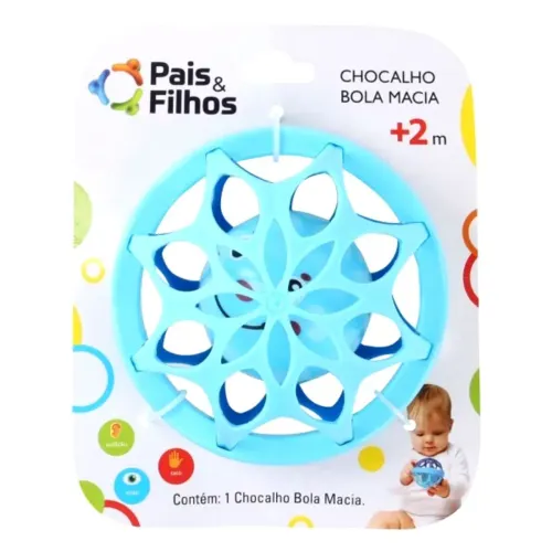 Chocalho em bola de silicone macia