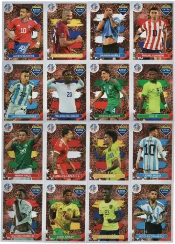 Conjunto Figurinhas Extra Bronze - Copa América 2024