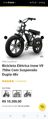 Bicicleta eletrica direto da fábrica com garantia e nota fiscal.