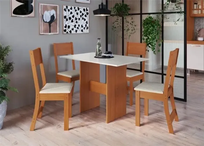 Mesa de Jantar e 4 Cadeiras Karla da Indekes