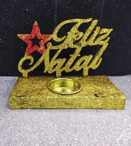 Enfeite Feliz Natal Wf828 C/glitter 8282007